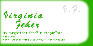 virginia feher business card